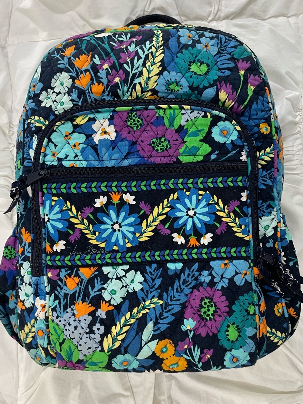 Vera Bradley Midnight Blue Floral Backpack